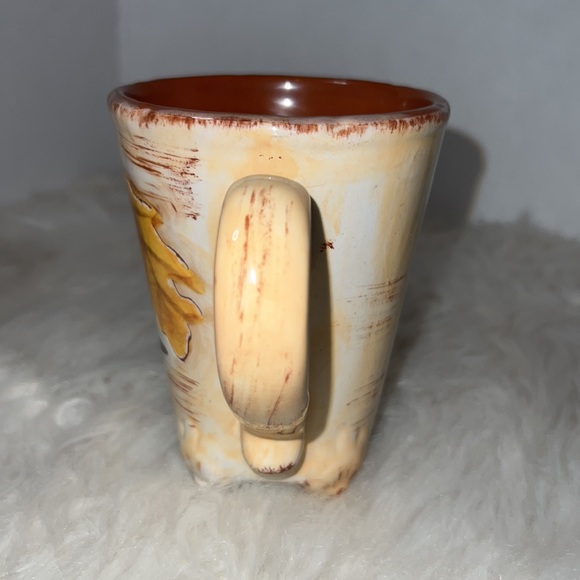 Harvest Fall Leaf Painted Footed Mug - Picture 5 of 6
